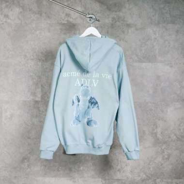 Hoodie ADLV FUZZY DRAGON BLUE ICY BLUE HOODIE 100% ORIGINAL Size 2