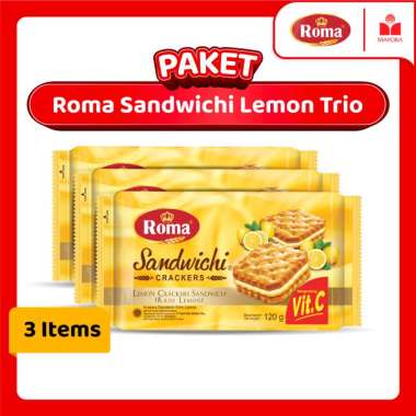 Paket 3 Biskuit Roma Sandwichi Lemon