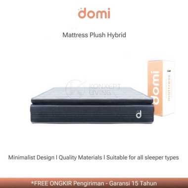 Domi Plush Hybrid Mattress 28cm Kasur Premium Pocket Spring Greentea Latex Mattress in a Box Ukuran 