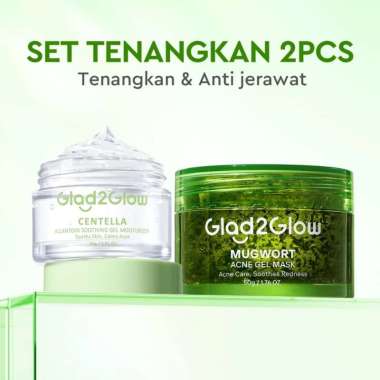 Glad2Glow Mugwort Acne Gel Mask 50g Gel Mask + Gel Moist