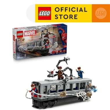 LEGO Super Heroes 76321 Spider-Man vs. Doc Ock Subway Train Scene (393 Pieces), Building Block, Toys
