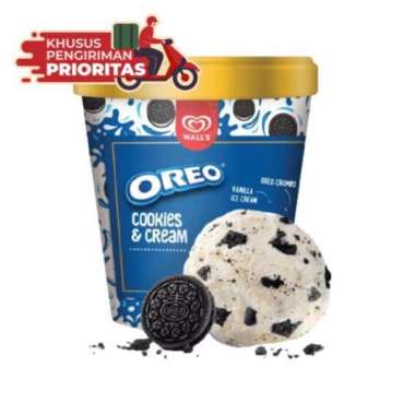 Promo Harga Walls Selection Oreo Cookies & Cream 410 ml - Blibli