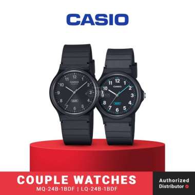 Jam Tangan Analog Couple Casio MQ-24B-1BDF & LQ-24B-1BDF Original copy