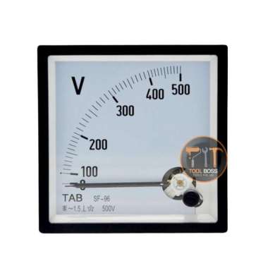 TAB Voltmeter Analog 500V AC96 x 96TAB