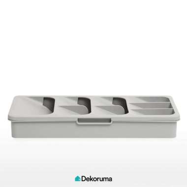 Dekoruma NERIMA Rak Penyimpanan Laci / Organizer Sendok Garpu Dapur Multifungsi - Grey