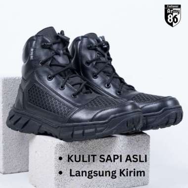 Army86 Sepatu PDL tactical Pria Pendek Polantas satlantas lantas polri TNI satpam model Raider V2 45