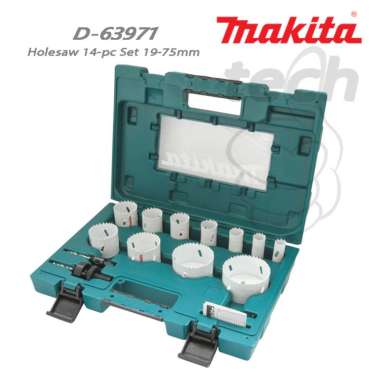 Mata Bor Kayu Besi PVC Hole Saw Holesaw Set for Plumber Makita D-63971