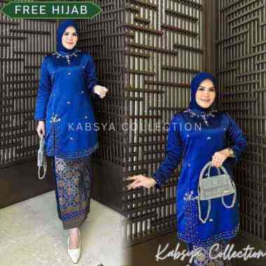 Baju Kurung Melayu Modern Belah Samping | Baju Tunik Wanita Elegan & Rok Batik Pesta Kondangan Kekin