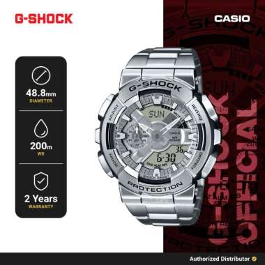 [READY INSTANT] G-Shock G-STEEL Original Jam Tangan Pria Analog Digital GM-110D-8ADR Silver Stainles