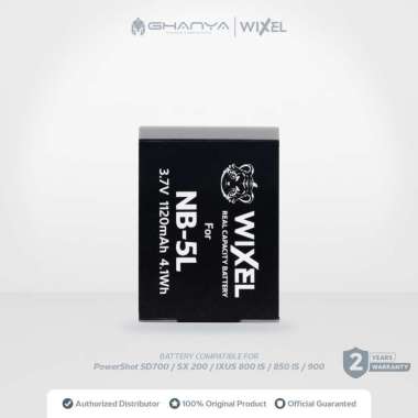 WIXEL Baterai Kamera NB-5L for Canon PowerShot Digital IXUS 800 IS / 850 IS / 900 TI / 90 / 860 / 95