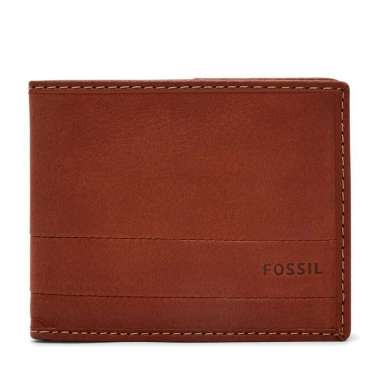 Fossil Lufkin Bifold Brown Leather Dompet Pria - SML1392-210