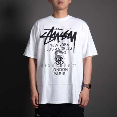 Jual Stussy Tee X Goldie Metalheadz 30 White ( 100% Authentic ) Di