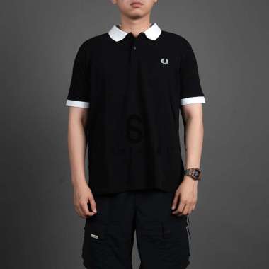 FRED PERRY Polo Shirt x MASTERMIND Contrast Skull Black ( 100% Authentic ) XL
