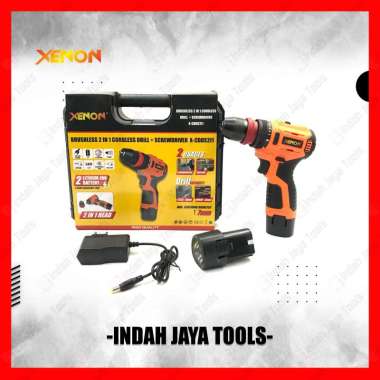 XENON CDDS2I1 Mesin Bor Baterai 12V Besi Kayu - Brushless Cordless Drill Impact Screwdriver X-CDDS2I