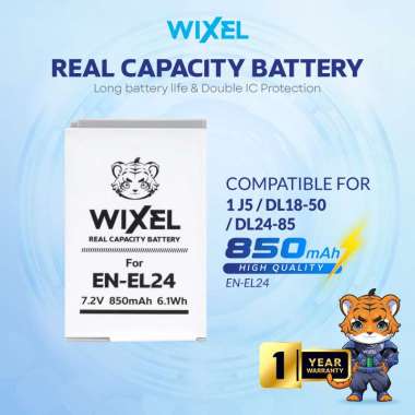 WIXEL Baterai Kamera EN-EL24 for Nikon Mirrorless 1 J5 / DL18-50 / DL24-85 Camera Battery Batre Batr