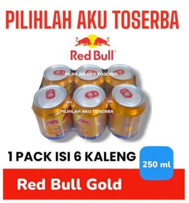 RED BULL GOLD Energy Drink 250 ml Kratingdaeng KALENG - ( HARGA 6 KALENG )