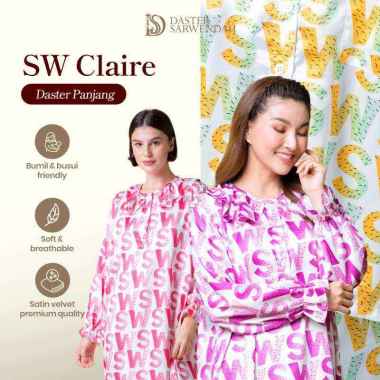 Daster Sarwendah - SW CLAIRE - Daster Panjang - Satin [NEW] Pink All Size fit to L