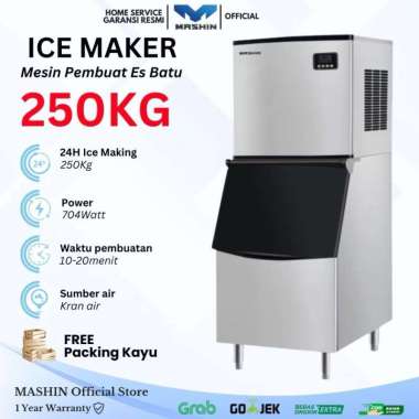 Mashin - Mesin Es Batu Kristal 250kg/24jam Ice Maker Machine