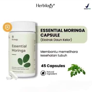 Herbilogy | ESSENTIAL MORINGA CAPSULE - 45 Kapsul | Daun Kelor