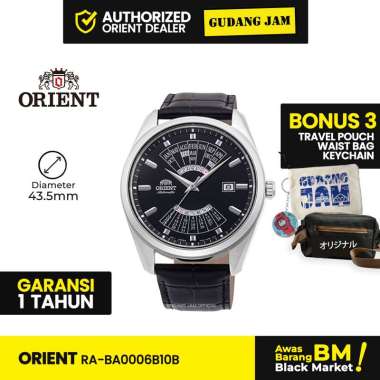 Jam Tangan Pria Orient RA-BA0006B10B Automatic Calendar Multi Year Black Leather