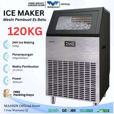 Mashin - Mesin Pembuat Es Batu Kristal 200Kg/Hari Ice Cube Maker Machine 80-200kg Kapasitas Komersia