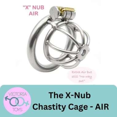 The "X" Nub Chastity Cage Lock A Cock