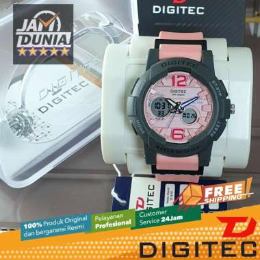 JAM TANGAN WANITA ANALOG DIGITAL DIGITEC ORIGINAL PINK GREY DIGITEC BDA-4073T GR DIGITEC BDA 4073 DI