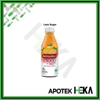 Hemaviton C1000+Collagen 1000mg Botol 150 ml Orange Jeruk Vitamin C Less Sugar