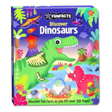 FunFacts Discover Dinosaurs! - with Over 50 flaps to lift Board Book