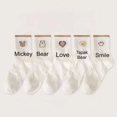 FG Kaos Kaki Panjang Motif Import Murah Motif Pink Polos Wanita Diatas Mata Kaki Office Sport KK-16 