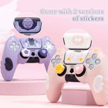 GeekShare Star Wings Purple & Pink Protective Case + 2 Thumb Grip / Silicon Case Pelindung Analog Ca
