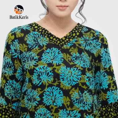 Batik Keris Blouse Lengan 3/4 Karang Kombinasi M Hijau