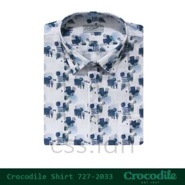 Kemeja Pria Lengan Pendek Crocodile 727-2033 Putih XL