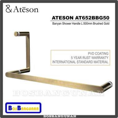 Handle Shower Box Kamar Mandi / Gantungan Handuk Kamar Mandi / Banyan Shower Handle L:500mm Brushed 