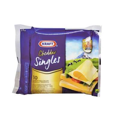 Kraft SINGLES - Keju Lembar Cheddar Olahan ISI 10s