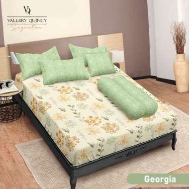 Vallery Quincy Signature - Sprei FITTED Extra King T40 (200x200) tinggi 40 Terlaris pilihan Georgia