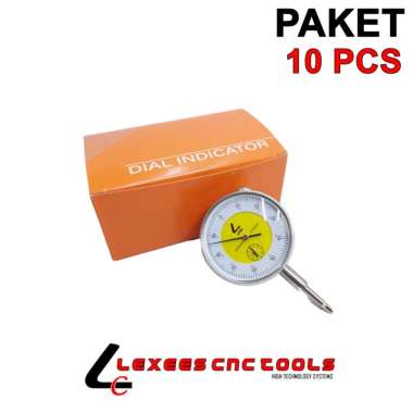 Dial Indicator SET 10 Dial Gauge Jarum Indikator Ukur Goyangan Dial Indikator Dial Tusuk 0-10 mm Ala