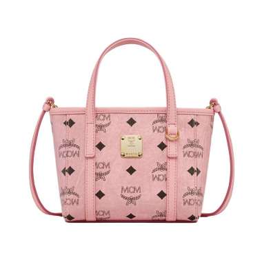 MCM X-Mini Toni Top-Zip Visetos Shopper Bag Soft Pink