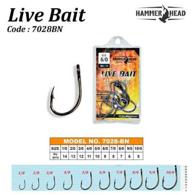 Hook Kail pancing live bait hammerhead 7028BN HAMMER HEAD LIVEBAIT 5/0