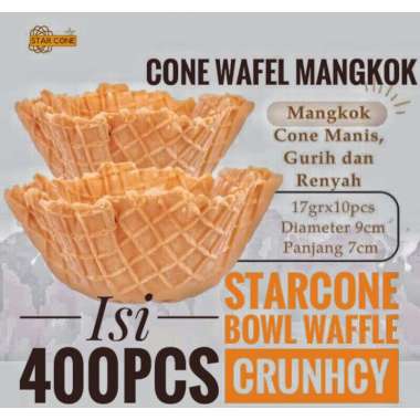 Star Cone paket usaha 400pcs WAFFLE BOWL SUGAR CONE ES KRIM MANGKOK isi 400pcs
