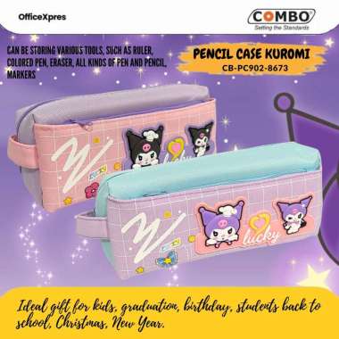 Pencil Case Zipper KUROMI / Tempat Pencil KUROMI / Kotak Pensil MELODY / Pen Case PC902-8673 COMBO
