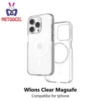WLONS Shock Absorption Suitable for Iphone 14 15 16 17 PRO Promax Max Air Hard Clear Case with Magsafe