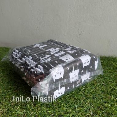 Paper Cup Case Roti Oval motif / Kertas Roti Eclair Baking 20x11 CM [1 Pack] BW 6-01