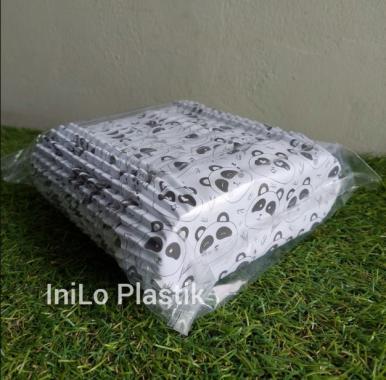Paper Cup Case Roti Oval motif / Kertas Roti Eclair Baking 20x11 CM [1 Pack] BW 9-01