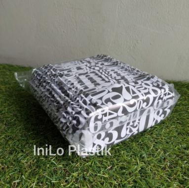 Paper Cup Case Roti Oval motif / Kertas Roti Eclair Baking 20x11 CM [1 Pack] BW 10-01