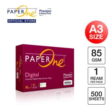 PaperOne Kertas A3 85gr Digital 1 Rim (500 lembar) Kertas HVS