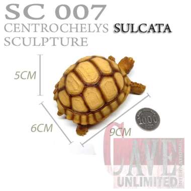 Replika pajangan patung tortoise Astrochelys Yniphora kura kura darat SULCATA