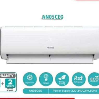 HISENSE AC SPLIT 1/2 PK AN05CEG AN05 CEG GARANSI RESMI -
