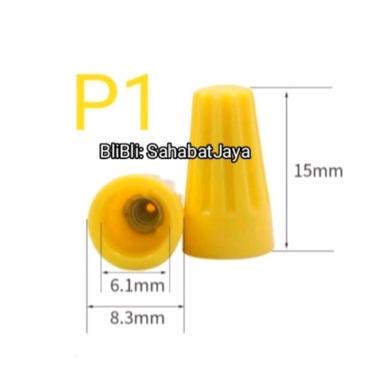 Lasdop 1mm P1 Abu-Abu / Lasdop 4mm P4 Kuning / Lasdop 6mm P6 Merah / Wire connector / sambungan kabe