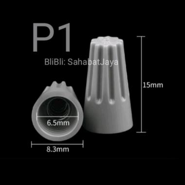 Lasdop 1mm P1 Abu-Abu / Lasdop 4mm P4 Kuning / Lasdop 6mm P6 Merah / Wire connector / sambungan kabe